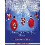 Christmas and New Year Designs Adult Coloring Books Featuring Stress Relieving Christmas &amp; New Year Patterns